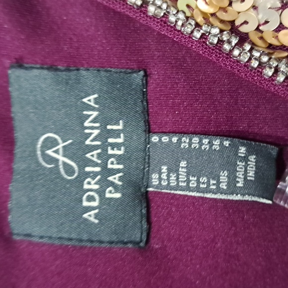 ADRIANNA PAPELL Stripe Bead Sheath Dress - Picture 7 of 9